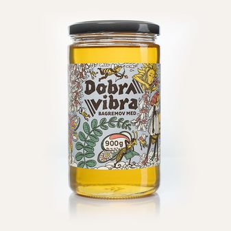 Dobra Vibra Med Bagrem 900g - Varžak med