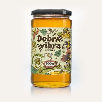 Dobra Vibra Med Lipa 900g - Varžak med